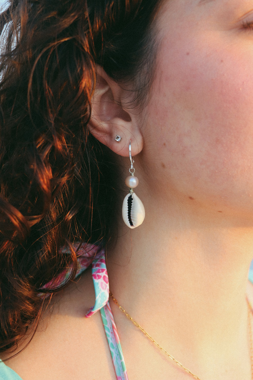 Cowrie Shell Earring