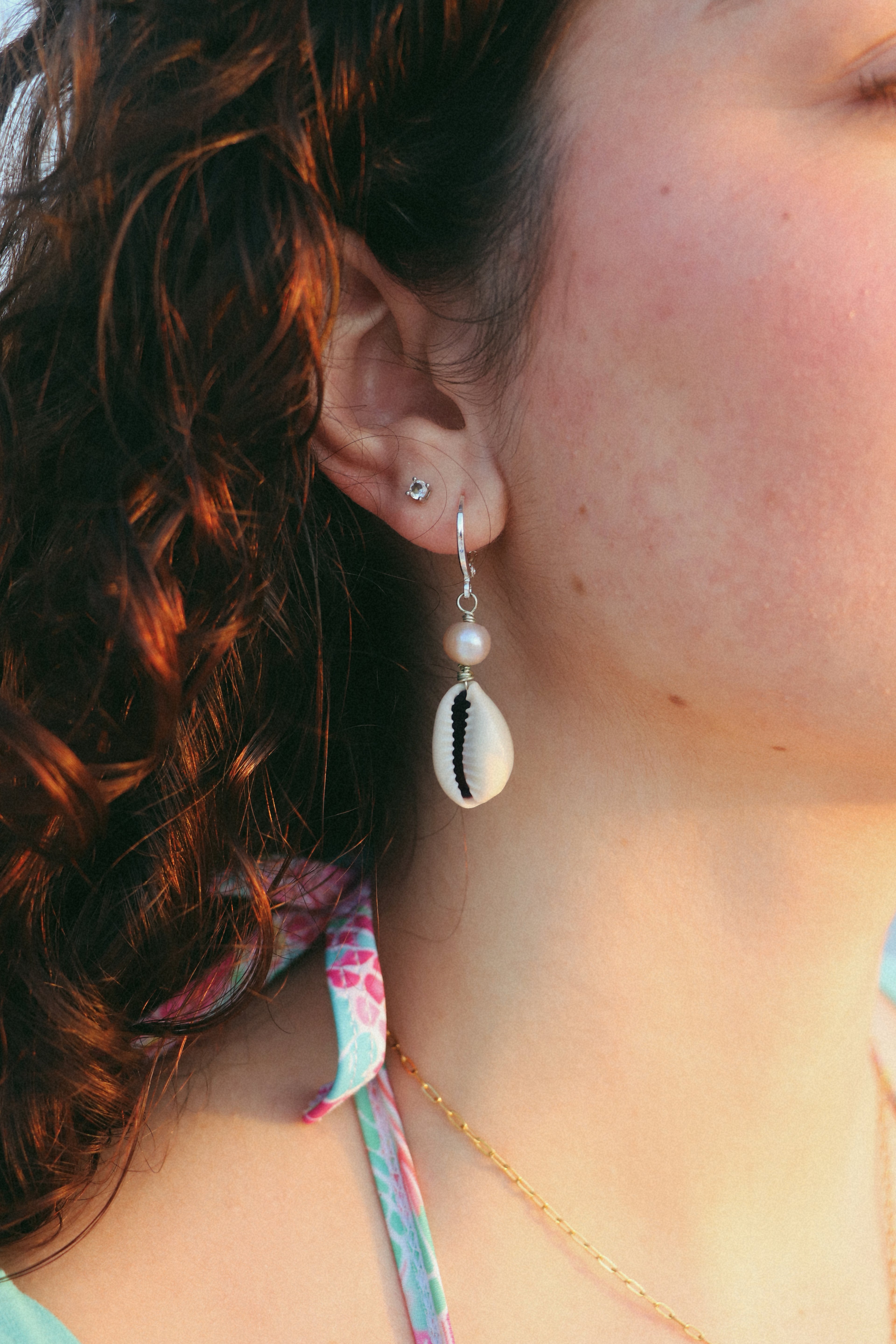 Cowrie Shell Earring