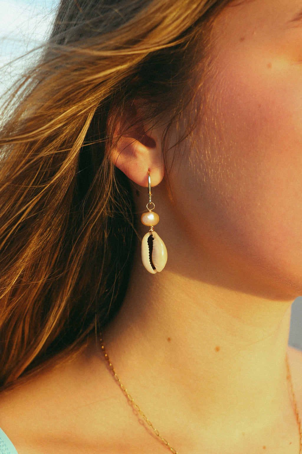 Cowrie Shell Earring