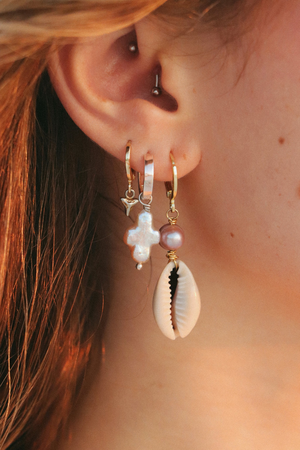Cowrie Shell Earring